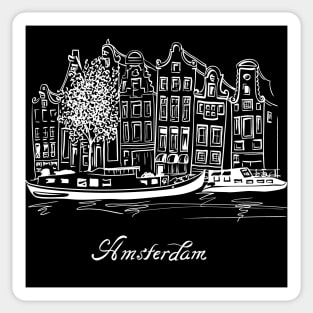 City view of Amsterdam canal Sticker